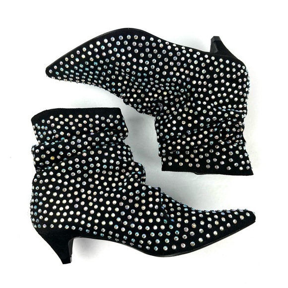 Cape Robbin Annie Ankle Boot 6 Iridescent Studded Slip On Bootie Brand New - Picture 1 of 10